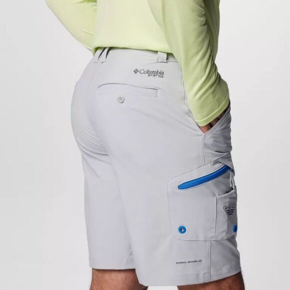 Columbia PFG Gray Terminal Tackle Shorts with bottle opener men’s size 38 - Picture 2 of 11